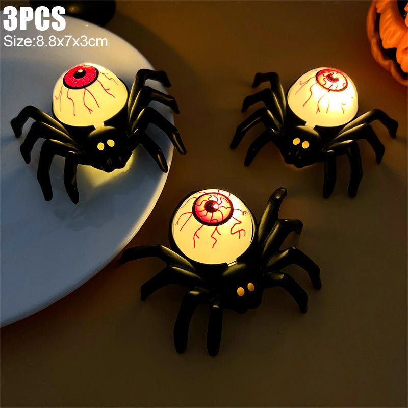 Halloween Led Glow Ghost Tree Light Home Decoration Spider Pumpkin Candle Lamp Haunted House Horror Props Halloween Party Supply