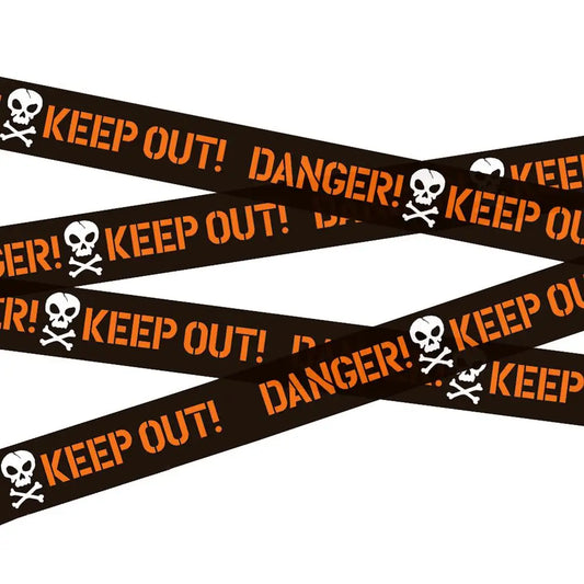 Halloween Fright Tape Safety Signs Halloween Tape Halloween Danger Tape Crime Scene Tape Warning Tape Halloween Decorations