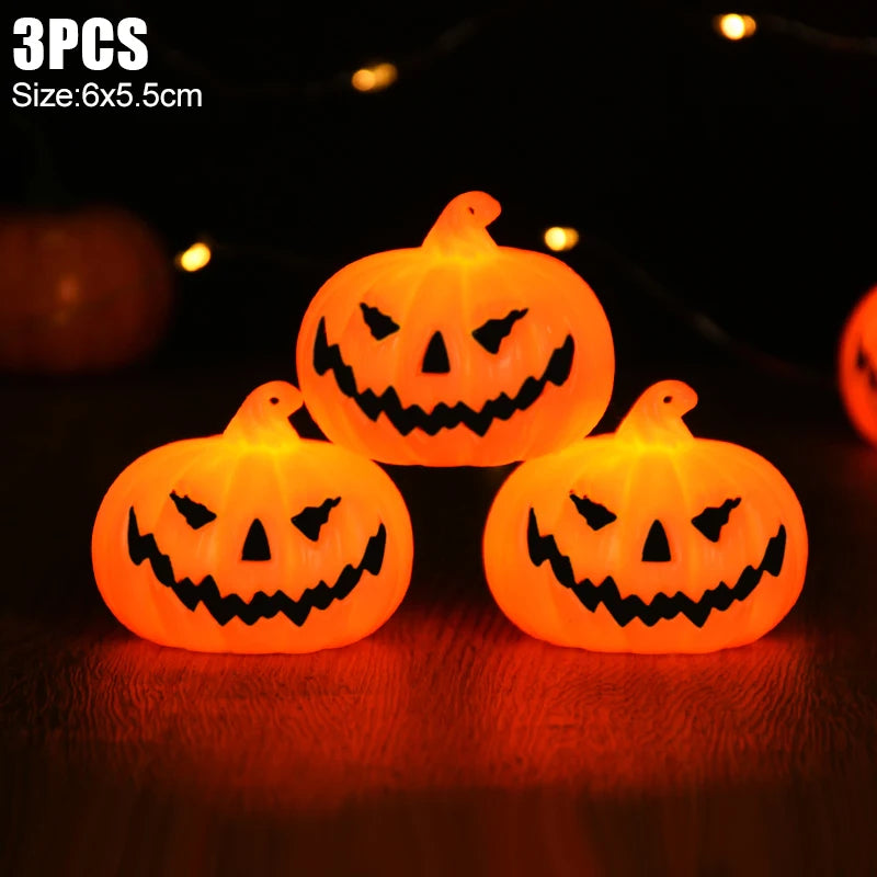 Halloween Led Glow Ghost Tree Light Home Decoration Spider Pumpkin Candle Lamp Haunted House Horror Props Halloween Party Supply