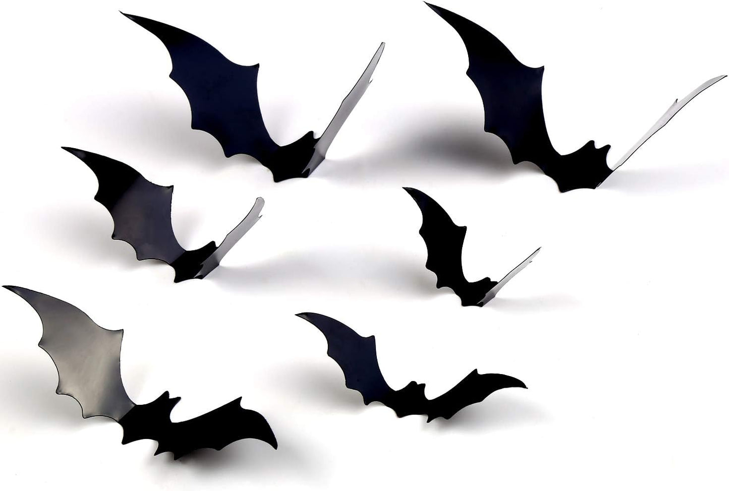 Bats Wall Decor,120 Pcs 3D Bat Halloween Decoration Stickers for Home Decor 4 Size Waterproof Black Spooky Bats for Room Décor