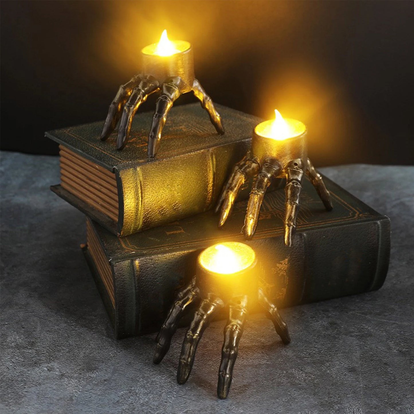 Halloween Skeleton Lights Decorations, Halloween Candle Lamp Decoration Ornament Indoor Outdoor, Halloween Scary Decor for Home outside Yard Lawn Garden Party