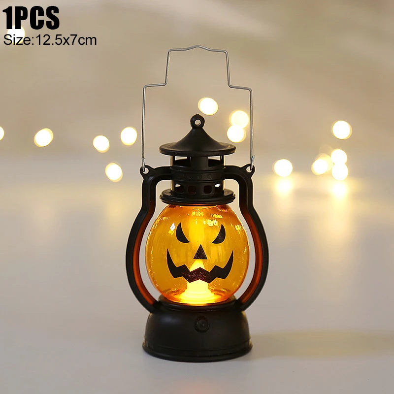 Halloween Led Glow Ghost Tree Light Home Decoration Spider Pumpkin Candle Lamp Haunted House Horror Props Halloween Party Supply