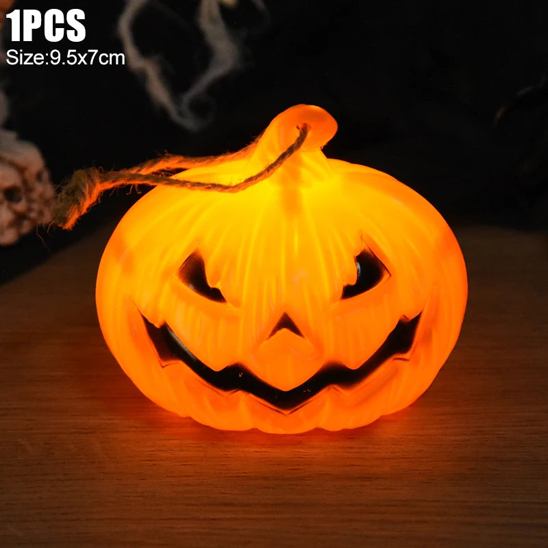 Halloween Led Glow Ghost Tree Light Home Decoration Spider Pumpkin Candle Lamp Haunted House Horror Props Halloween Party Supply