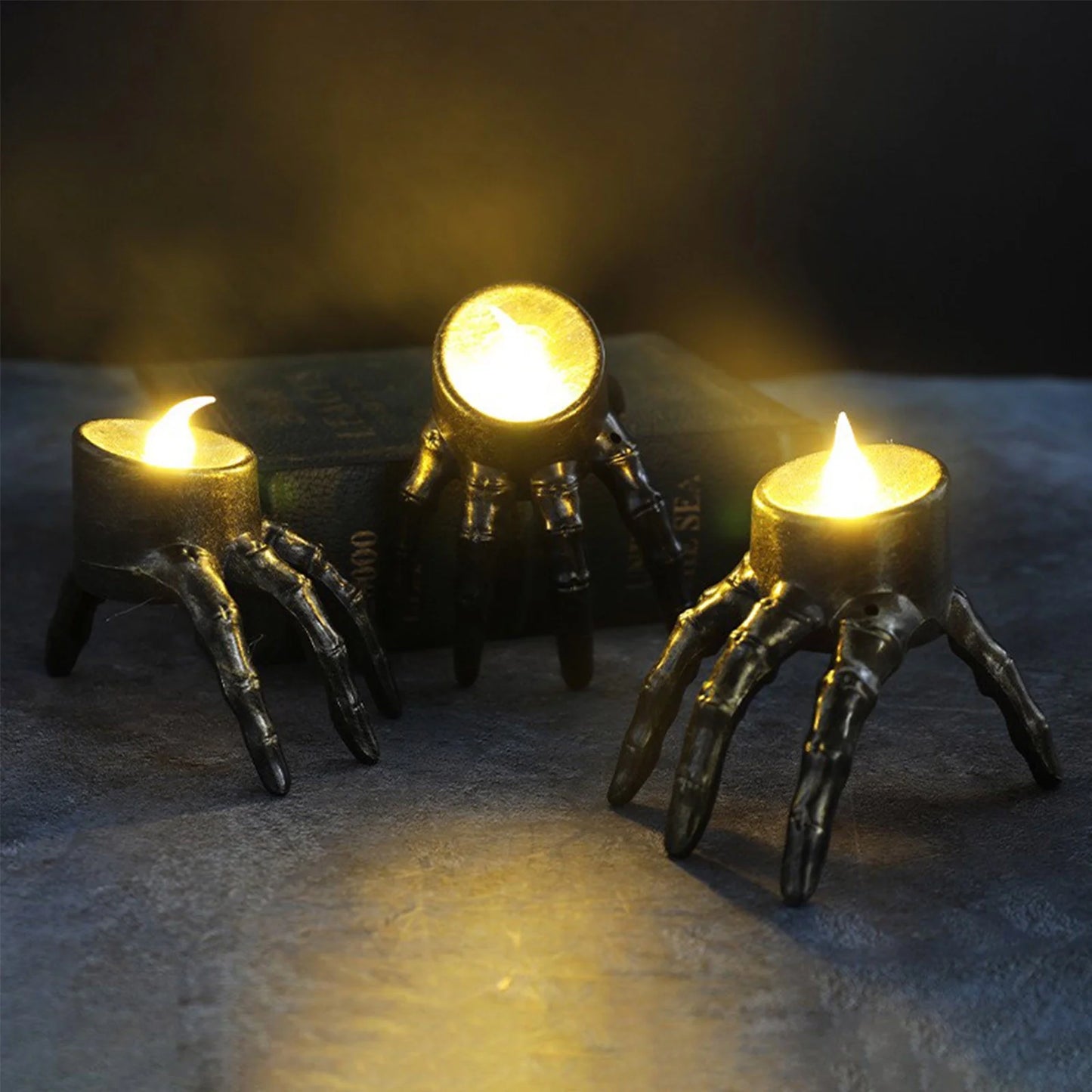 Halloween Skeleton Lights Decorations, Halloween Candle Lamp Decoration Ornament Indoor Outdoor, Halloween Scary Decor for Home outside Yard Lawn Garden Party