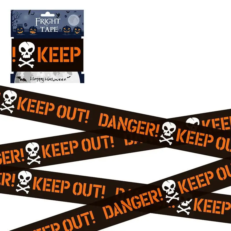 Halloween Fright Tape Safety Signs Halloween Tape Halloween Danger Tape Crime Scene Tape Warning Tape Halloween Decorations