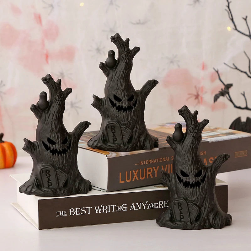 Halloween Led Glow Ghost Tree Light Home Decoration Spider Pumpkin Candle Lamp Haunted House Horror Props Halloween Party Supply